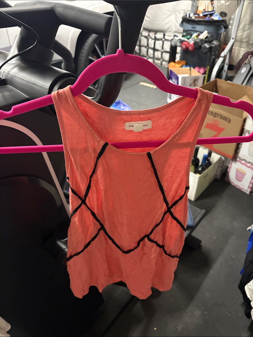 silence + noise Coral Tank with Black Trim